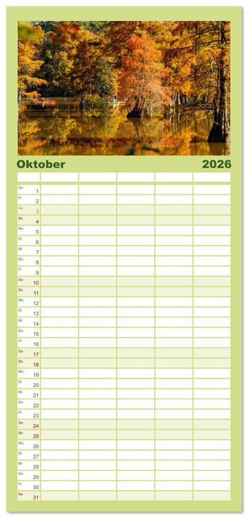 Produktbild: Familienplaner 2026 - Delaware. Kleine Perle an der Ostk&uuml;ste der USA mit 5 Spalten (Wandkalender, 21 x 45 cm) CALVENDO