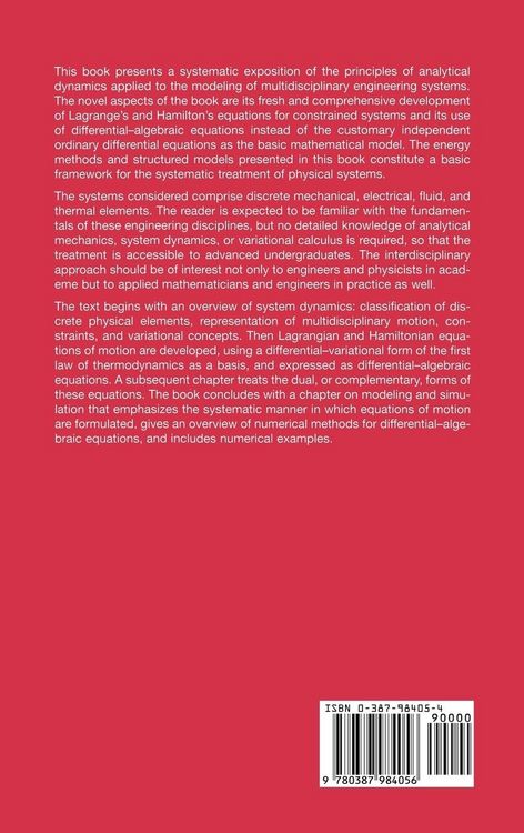 Produktbild: Principles of Analytical System Dynamics