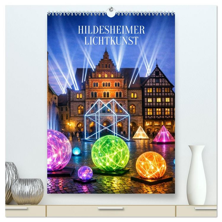 Produktbild: Hildesheim, ein Moment in dem die Stadt zu leuchten beginnt. (hochwertiger Premium Wandkalender 2027 DIN A2 hoch), Kunstdruck in Hochglanz