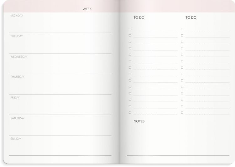 Produktbild: Burde Week Planner undated pink