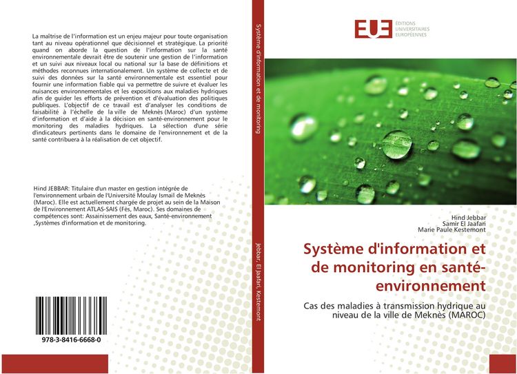 Produktbild: Syst&egrave;me d'information et de monitoring en sant&eacute;-environnement
