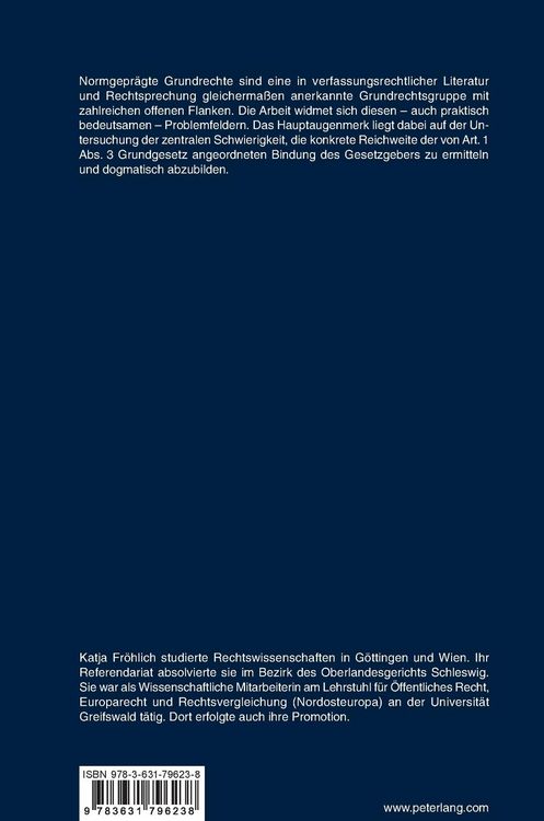 Produktbild: Normgepr&auml;gte Grundrechte