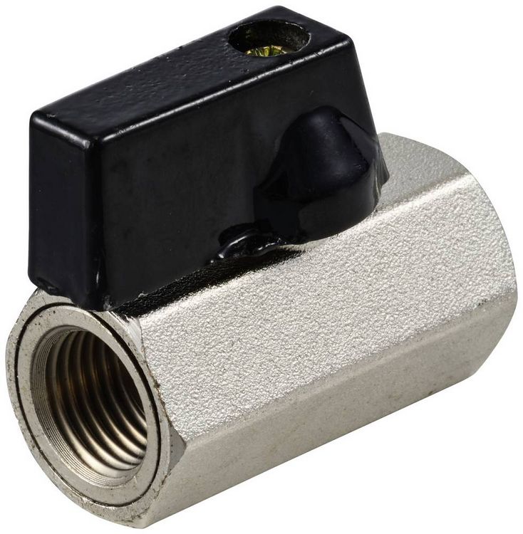 Produktbild: TRU COMPONENTS TC-304SM-FF1/4G TC-12770392 Standard-Kugelhahn Innengewinde: G1/4" 16 bar (max) 1 St.