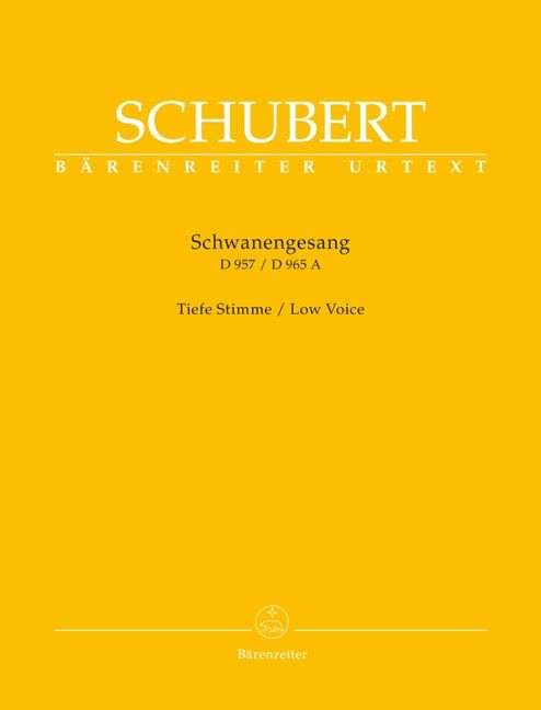 Produktbild: Schwanengesang D 957 / D 965 A, Gesang und Klavier, tief
