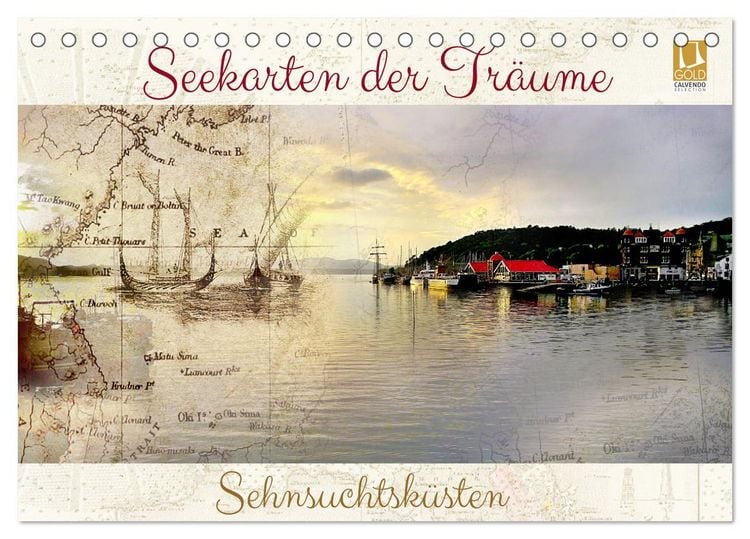 Produktbild: Seekarten der Tr&auml;ume (Tischkalender 2026 DIN A5 quer), CALVENDO Monatskalender