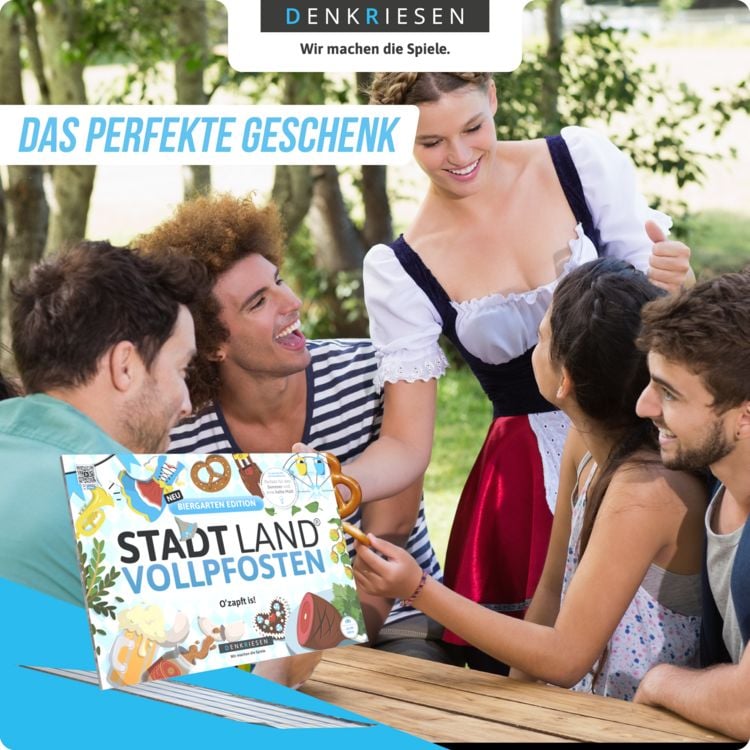 Produktbild: DENKRIESEN - STADT LAND VOLLPFOSTEN&reg; - Biergarten Edition - "O'zapft is!" | A4 Spielblock
