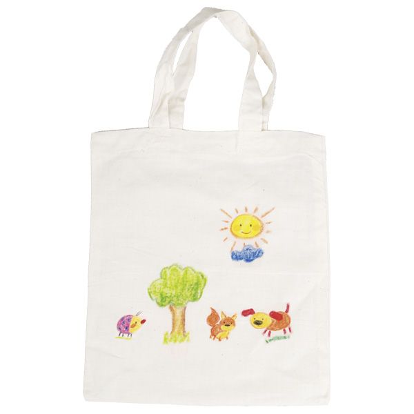 Produktbild: Goki PA056 - Baumwollbeutel unbemalt, 38x42cm, kreativ bemalen, 1 St&uuml;ck