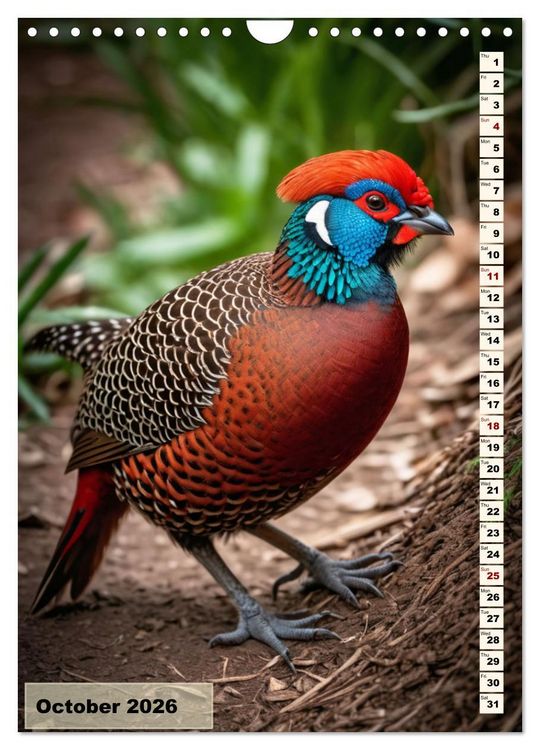 Produktbild: Colourful birds (Wall Calendar 2026 DIN A4 portrait), CALVENDO 12 Month Wall Calendar