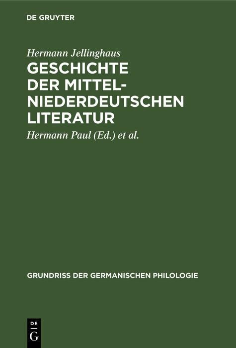 Produktbild: Geschichte der mittelniederdeutschen Literatur
