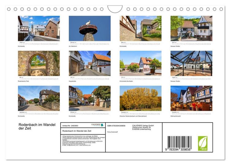 Produktbild: Rodenbach im Wandel der Zeit (Wandkalender 2027 DIN A4 quer), CALVENDO Monatskalender