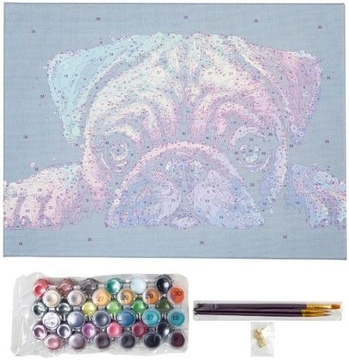 Produktbild: Craft Buddy PBN-3030-028 - Paint by Numbers, Pups Dream, 30x40cm, Malen nach Zahlen