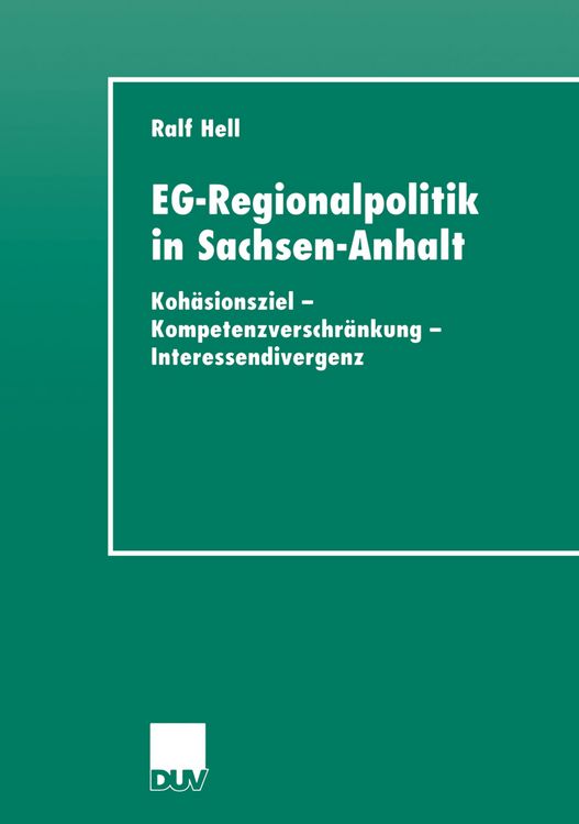 Produktbild: EG-Regionalpolitik in Sachsen-Anhalt