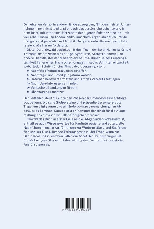 Produktbild: Unternehmensnachfolge in Verlagen