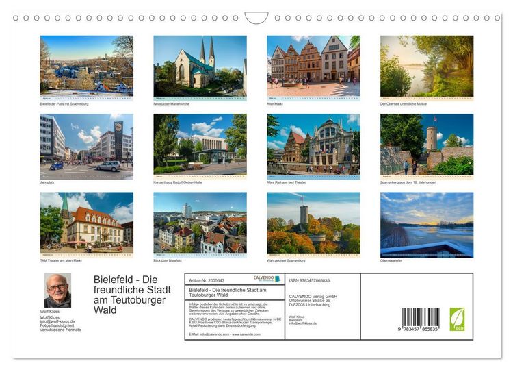 Produktbild: Bielefeld - Die freundliche Stadt am Teutoburger Wald (Wandkalender 2026 DIN A3 quer), CALVENDO Monatskalender