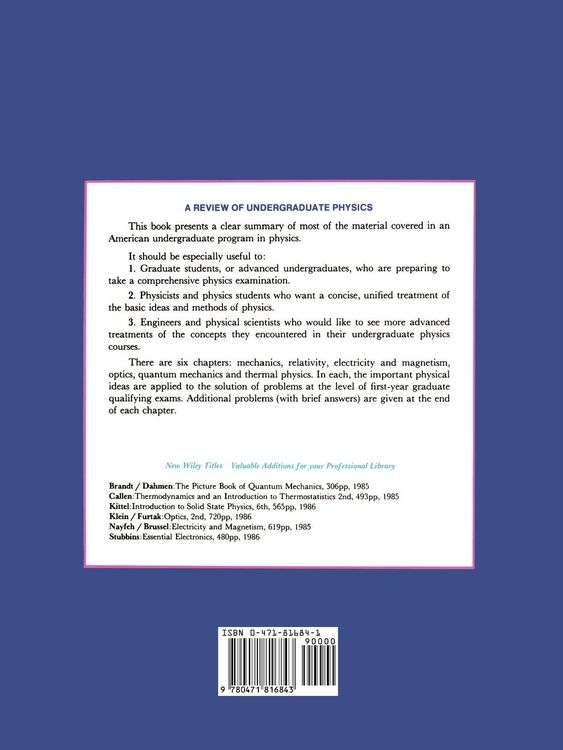 Produktbild: A Review of Undergraduate Physics