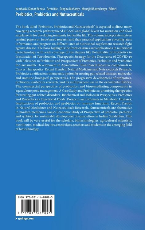 Produktbild: Prebiotics, Probiotics and Nutraceuticals