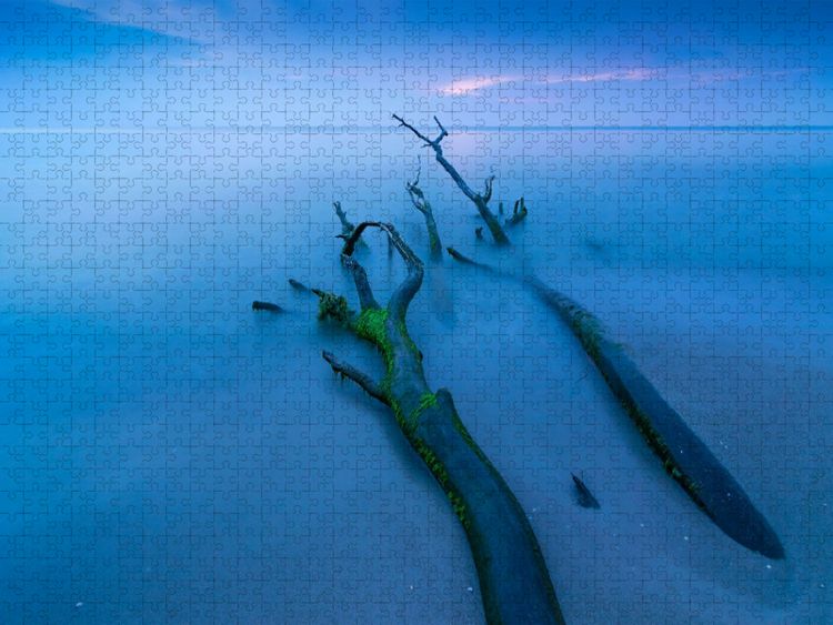 Produktbild: CALVENDO Puzzle Weststrand am Abend | 1000 Teile Lege-Gr&ouml;&szlig;e 64x48cm Foto-Puzzle f&uuml;r gl&uuml;ckliche Stunden