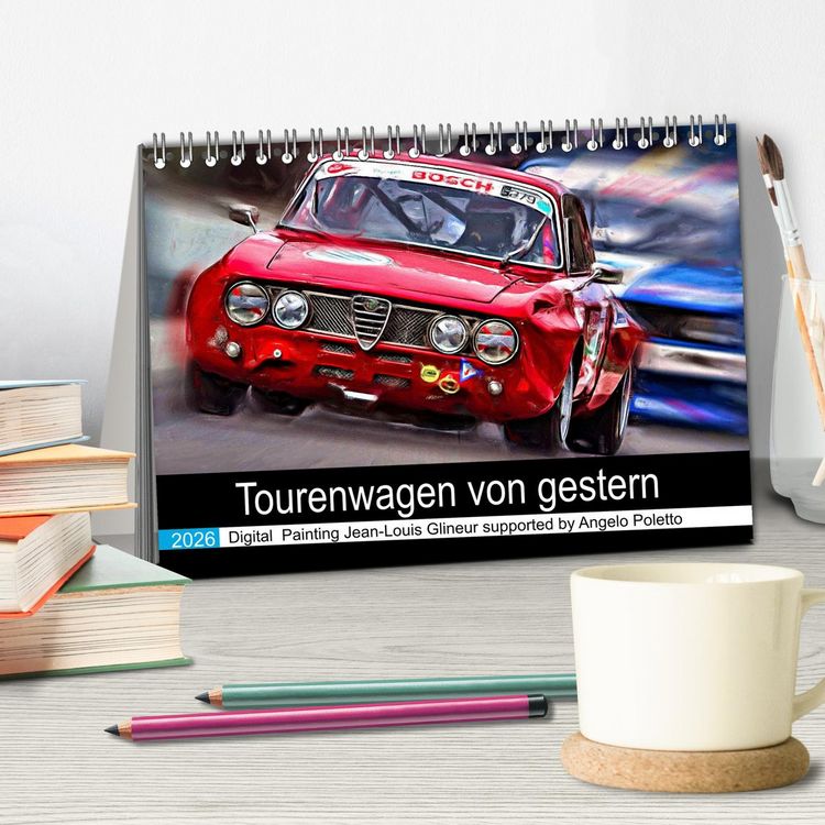 Produktbild: Tourenwagen von gestern (Tischkalender 2026 DIN A5 quer), CALVENDO Monatskalender