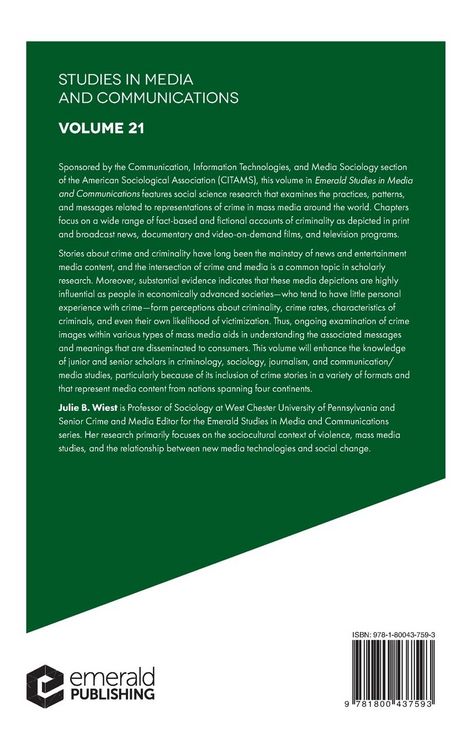 Produktbild: Mass Mediated Representations of Crime and Criminality