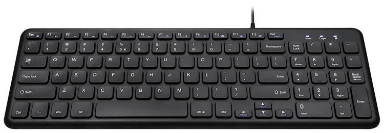 Produktbild: Perixx PERIBOARD-213 DE B USB Tastatur Deutsch, QWERTZ Schwarz