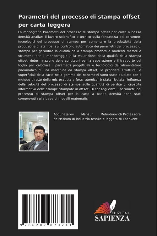 Produktbild: Parametri del processo di stampa offset per carta leggera