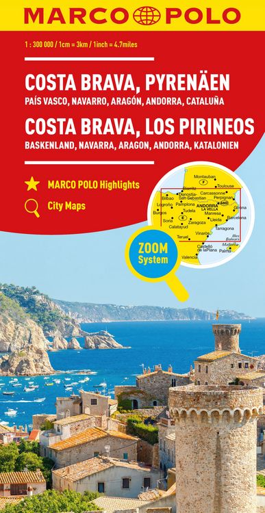 Produktbild: MARCO POLO Regionalkarte Costa Brava, Pyren&auml;en 1:300.000