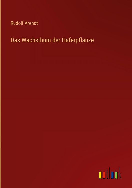 Produktbild: Das Wachsthum der Haferpflanze