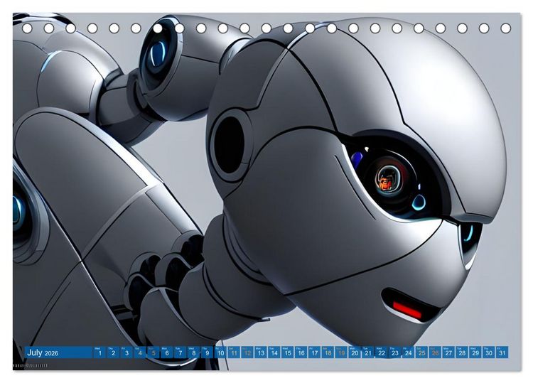 Produktbild: Robots (Desk Calendar 2026 DIN A5 landscape), CALVENDO 12 Month DeskCalendar