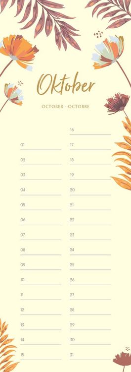 Produktbild: Geburtstagskalender Floral
