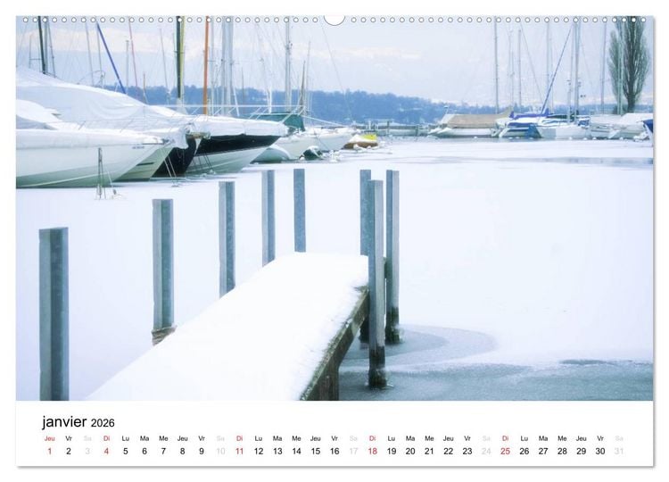 Produktbild: Gen&egrave;ve Points de vue (Calendrier mural 2026 DIN A2 vertical) calendrier de bureau
