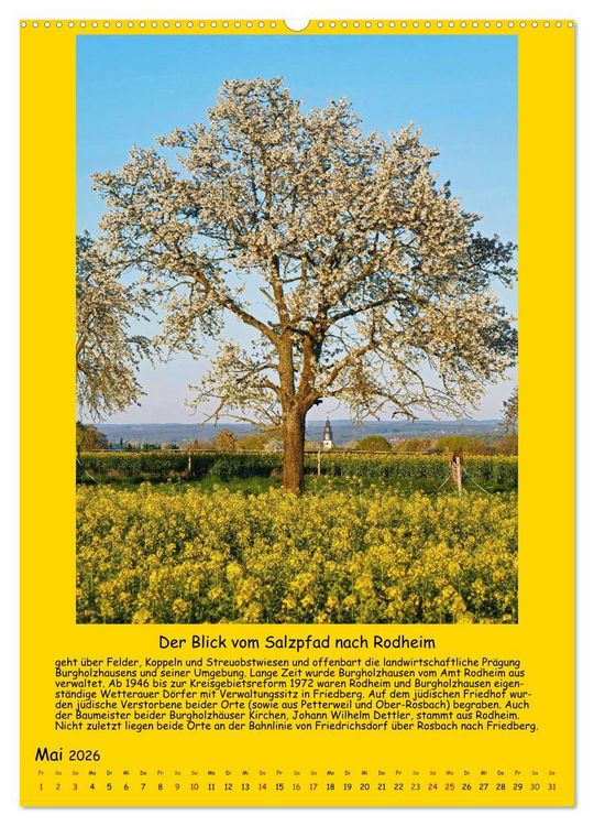Produktbild: Gut 800 Jahre Burgholzhausen. Ein Ortsportr&auml;t in Wort und Bild 2026 (Wandkalender 2026 DIN A2 hoch), CALVENDO Monatskalender