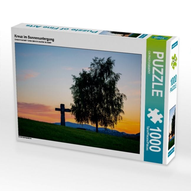 Produktbild: Kreuz im Sonnenuntergang (Puzzle)