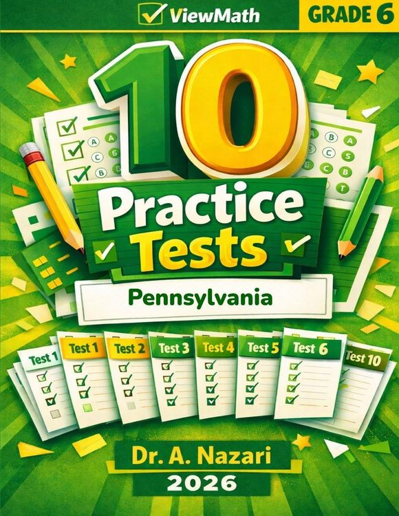 Produktbild: 10 Pennsylvania PSSA Grade 6 Math Practice Tests