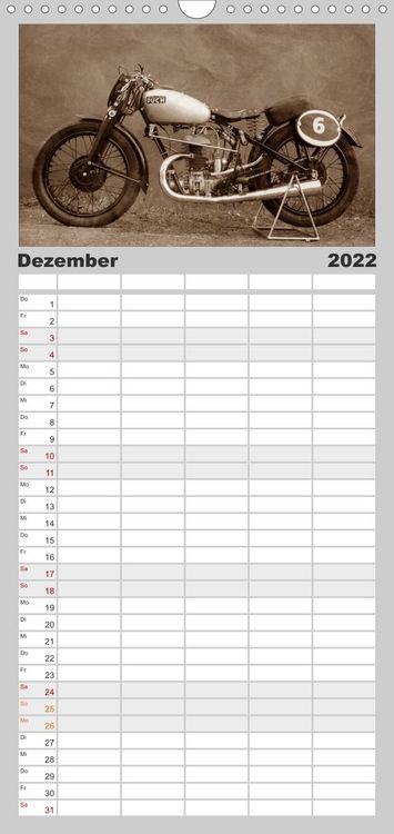 Produktbild: Familienplaner Motorrad Oldtimer aus &Ouml;sterreich (Wandkalender 2022 , 21 cm x 45 cm, hoch)