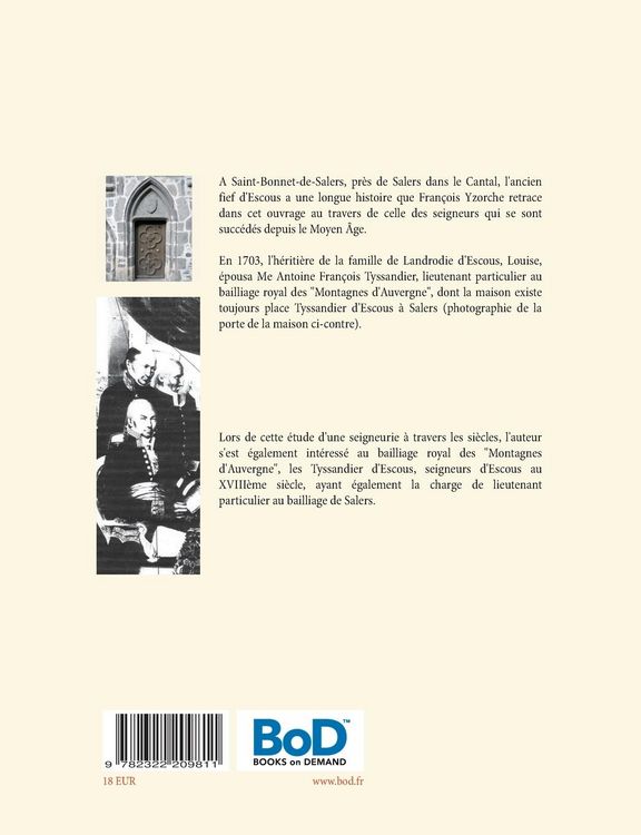 Produktbild: Les seigneurs d'Escous et le bailliage de Salers