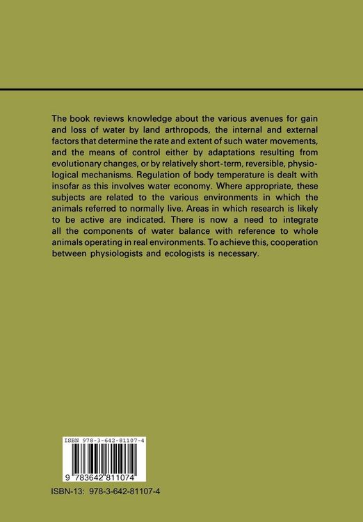 Produktbild: Water Balance in Land Arthropods
