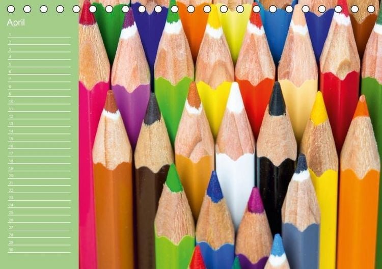 Produktbild: Die bunte Welt der Stifte - Geburtstagskalender (Tischkalender immerw&auml;hrend DIN A5 quer)