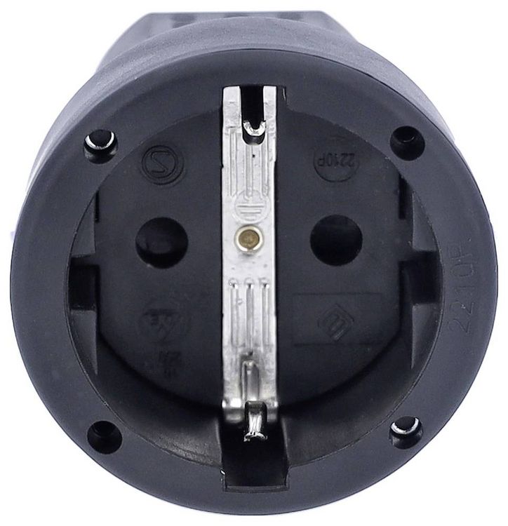 Produktbild: AS Schwabe 62225 Schutzkontaktkupplung PVC 230V Schwarz IP20