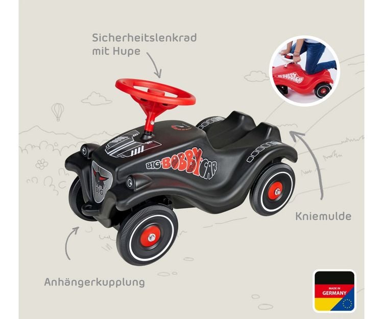 Produktbild: BIG 800056149 - BIG Bobby Car Classic GT, Schwarz/Rot