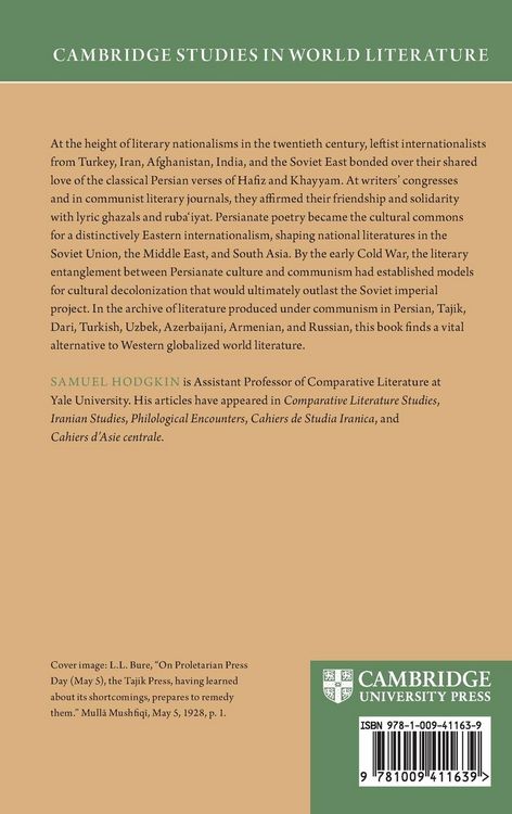 Produktbild: Persianate Verse and the Poetics of Eastern Internationalism