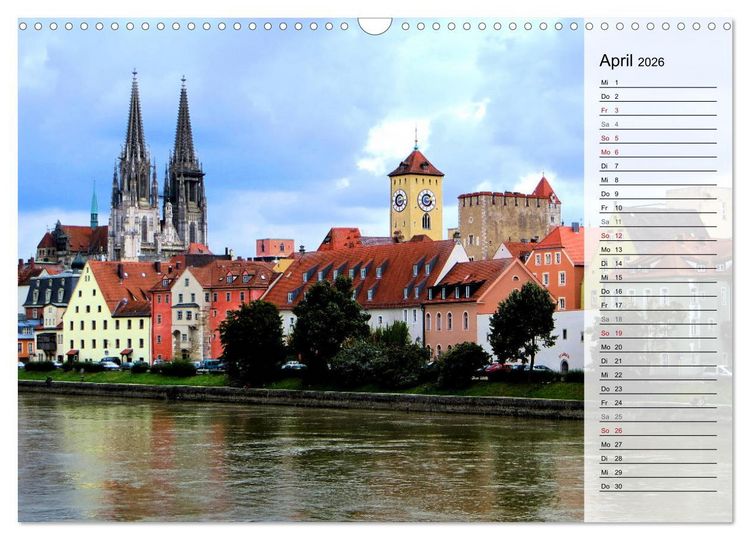 Produktbild: REGENSBURG - Impressionen (Wandkalender 2026 DIN A3 quer), CALVENDO Monatskalender