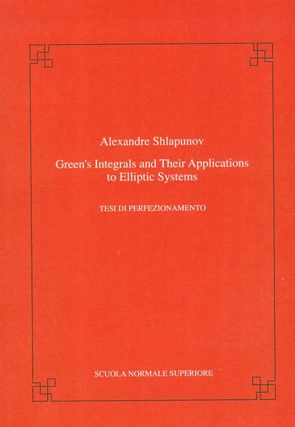 Produktbild: Green's integrals and their applications to elliptic systems