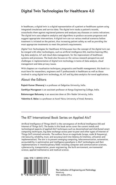 Produktbild: Digital Twin Technologies for Healthcare 4.0