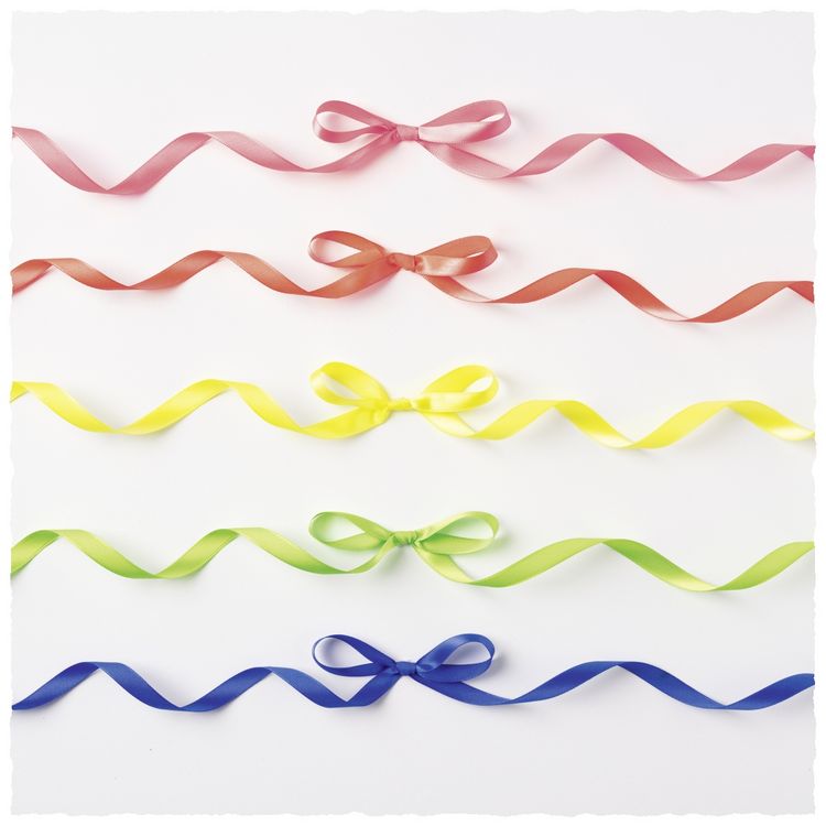 Produktbild: FOLIA Bastelartikel Satinb&auml;nder Neon, 5 Farben &agrave; 10mm x 4 Meter sortiert