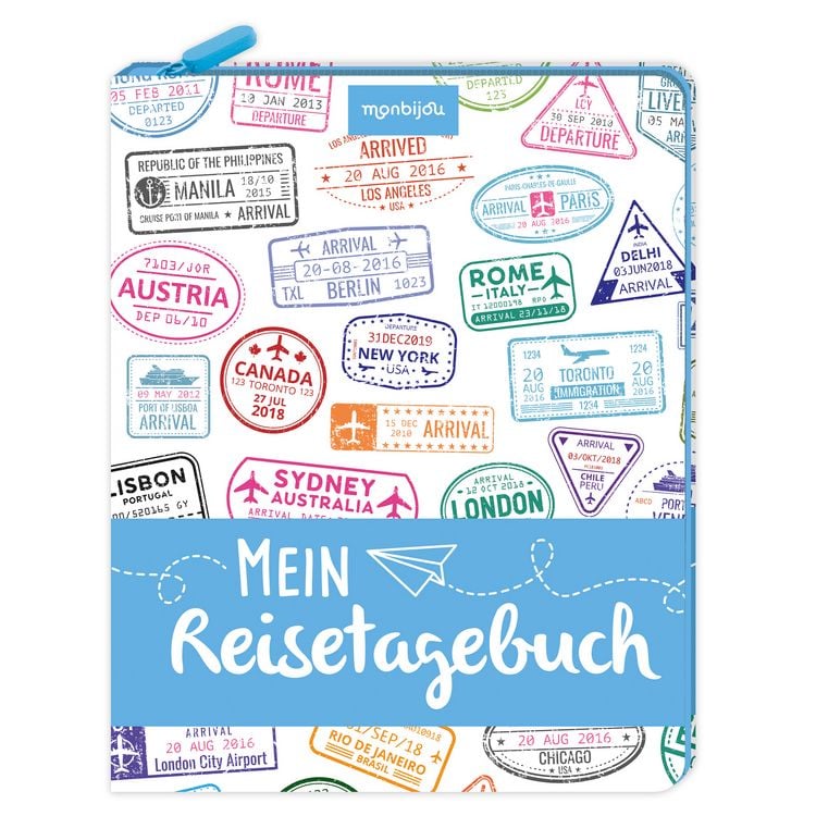 Produktbild: Mein Reise-Tagebuch - Eintragbuch mit Rei&szlig;verschluss