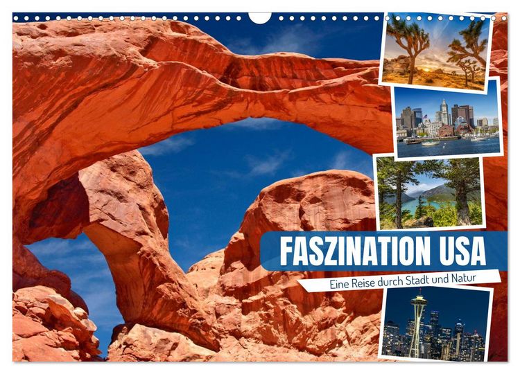 Produktbild: Faszination USA - Eine Reise durch Stadt und Natur (Wandkalender 2026 DIN A3 quer), CALVENDO Monatskalender