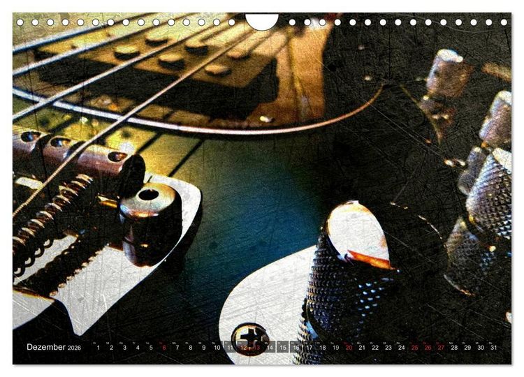 Produktbild: GITARREN Vintage Art (Wandkalender 2026 DIN A4 quer), CALVENDO Monatskalender
