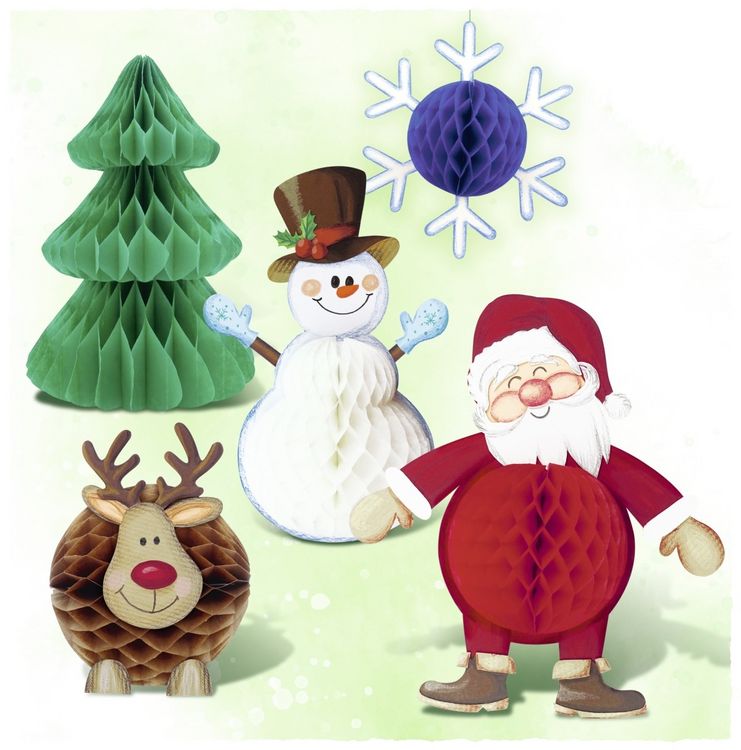 Produktbild: URSUS Basispapiere Wabenpapier Weihnachten, 22,5 x 32,5 cm, 6 Blatt