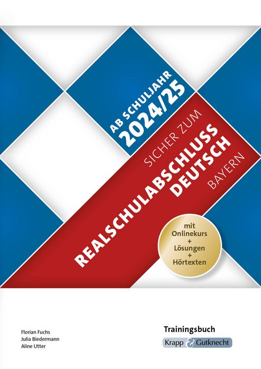 Produktbild: Sicher zum Realschulabschluss Deutsch Bayern &ndash; Trainingsbuch inkl. L&ouml;sungen und Onlinekurs