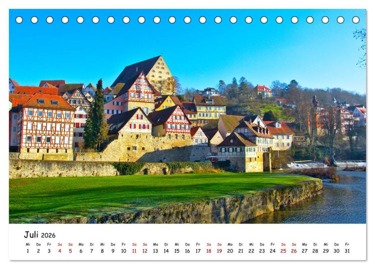 Produktbild: Hohenlohe - Zwischen Stadt und Land (Tischkalender 2026 DIN A5 quer), CALVENDO Monatskalender